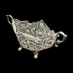کشکول ملیله کاری نقره پایه کوتاه - Image 2