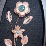 تابلو گل مسی فیروزه کوبی دوگل ساده - Image 5
