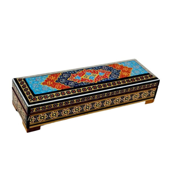 جعبه خاتم کاری استخونی مدل دستبندی تذهیب 7در20 - Image 4