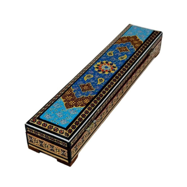 جامضرابی خاتم کاری استخونی  تذهیب 30 سانتی - Image 9