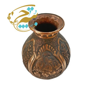 گلدان قلمزنی  امضا دار
