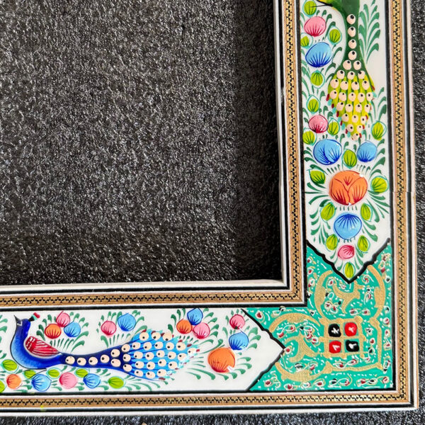 قاب دورنقاشی تذهیب خاتم کاری (A4) لوح تقدیر قیلی 21در30 - Image 4