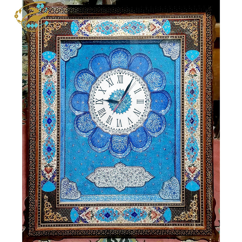 irnxpqag0velHmxpDwGbJJ0mgoppnk8BPU0MfY4mLwNxqToITi.jpg ساعت خاتم کاری بزرگ 60در70 با صفحه میناکاری اصفهان - Image 1