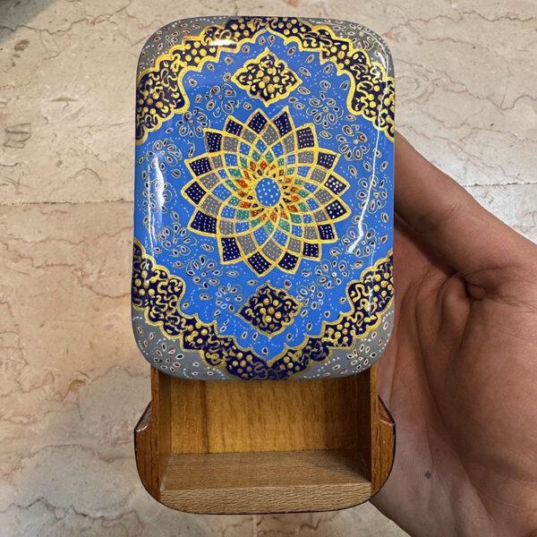 جعبه خاتم کاری کشویی اسلیمی - Image 7