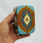 جعبه جواهرات خاتم کاری  کشویی اسلیمی شیشی - Image 4