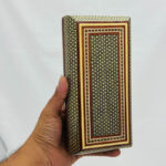 جعبه خاتم کاری مدل تمام خاتم شیشی مشکی 10در20 - Image 5