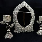 ملیله کاری قاب آینه  و شمعدان طرح اس - Image 3