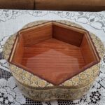 شکلات خوری یا گزخوری خاتم کاری گلی بزرگ21در21 - Image 3