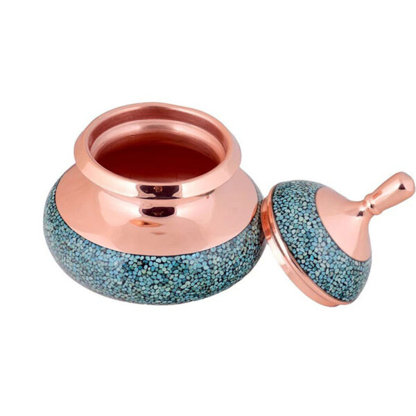 قندان دخلی فیروزه کوبی 18سانتی - Image 2