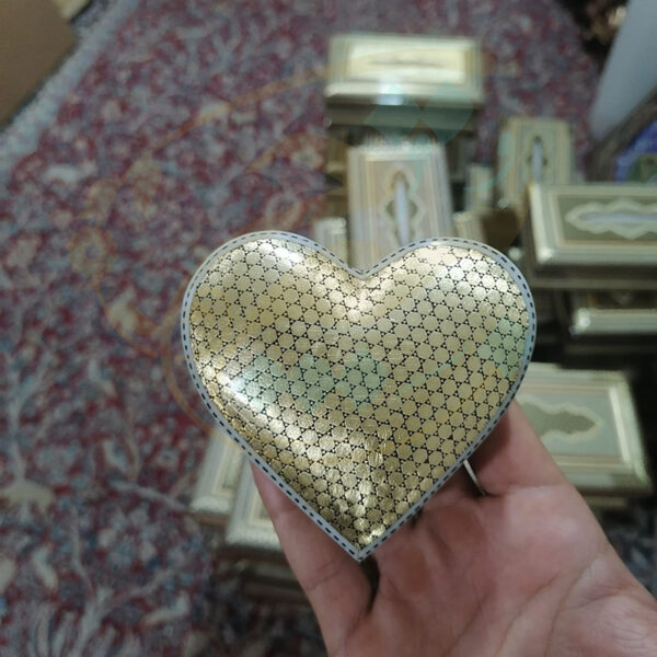 جعبه خاتم کاری  طرح قلب مدل سیمی - Image 4