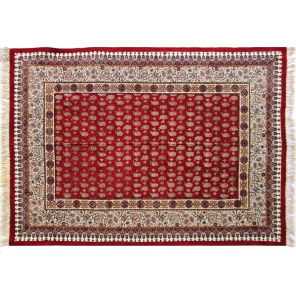 رومیزی قلمکار زمینه قرمز 160در240 سانتیمتری اعلاء - Image 4