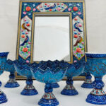 ست هفت سین میناکاری مسی مدل نیلوفر آبی - Image 5