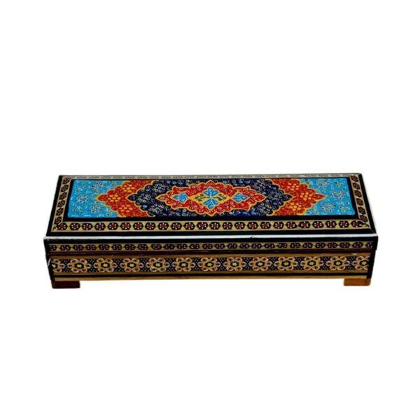 جعبه خاتم کاری استخونی مدل دستبندی تذهیب 7در20 - Image 9