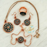ست زیورآلات مسی فیروزه کوبی مدل 9 - Image 10