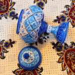 شکلات خوری پایه دار میناکاری روی مس - Image 6
