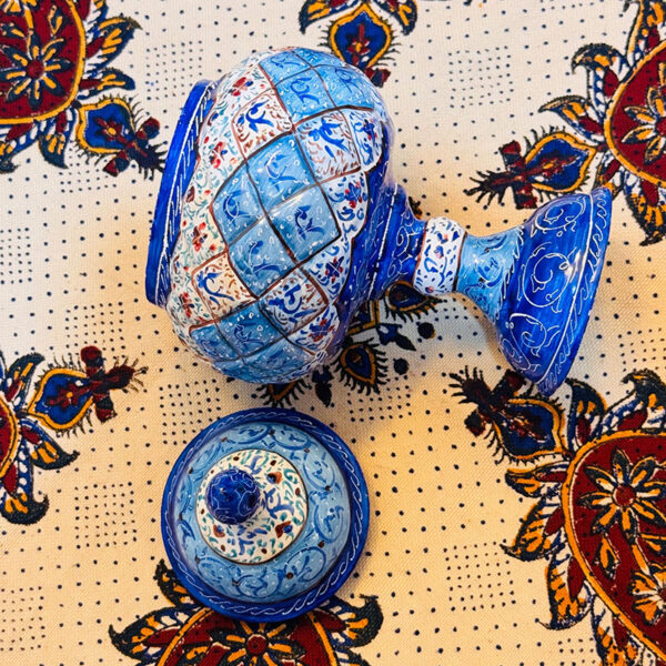 شکلات خوری پایه دار میناکاری روی مس - Image 6