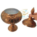 شکلات خوری پایه دار  قلمزنی مدل چهره بزرگ - Image 4