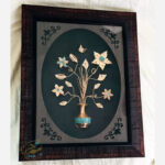 تابلو گل مسی فیروزه کوبی چهار گل 40در50 - Image 3