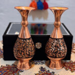 ست هدیه اداری گلدان مسی الماس تراش 25