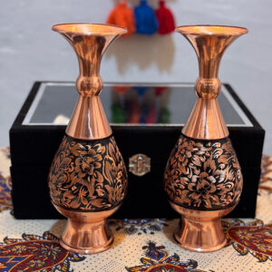 ست هدیه اداری گلدان مسی الماس تراش 25