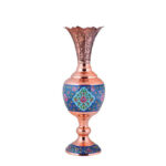 گلدان سنبلدان مس و پرداز  ارتفاع 45