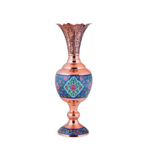 گلدان سنبلدان مس و پرداز  ارتفاع 45