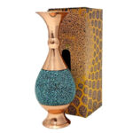 گلدان فیروزه کوب ارتفاع 25 سانت با جعبه سنتی - Image 4