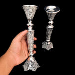 ظروف ملیله کاری شمعدان تک سر کوچیک - Image 3