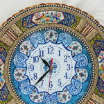 ساعت خاتم کاری گل و مرغ با صفحه میناکاری 2 - Image 7