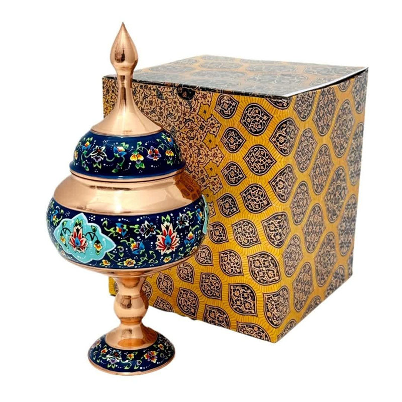 oTiO19n34fhZrwgIleFMsJCmO34wAfplFR9IdGRS8AyZml0fGB.jpg شکلات خوری مسی پایه دار مس و پرداز با جعبه سنتی - Image 1