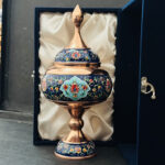 شکلات خوری مس و پرداز ارتفاع 35 با جعبه مخمل - Image 8