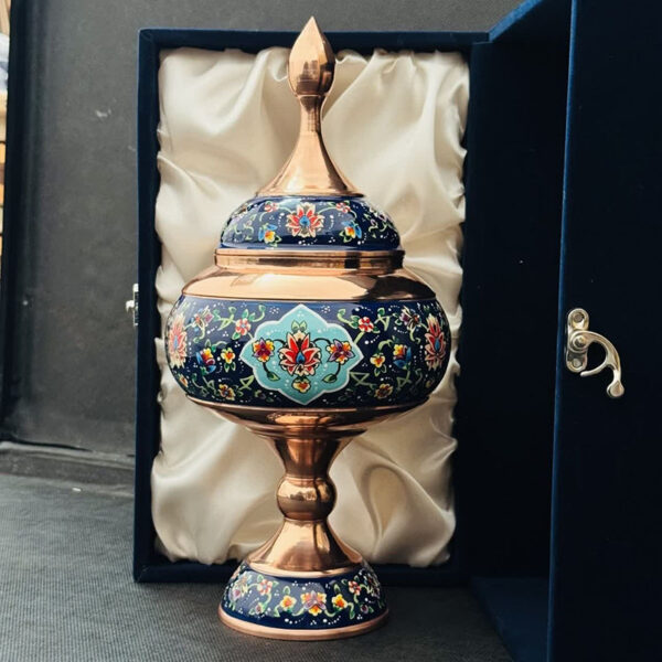 شکلات خوری مس و پرداز ارتفاع 35 با جعبه مخمل - Image 8