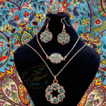 ست زیورآلات مسی فیروزه کوبی مدل 7 - Image 4
