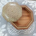 شکلات خوری (جاشکلاتی) خاتم کاری هشت گوش پره وارو سایز 17در17 - Image 2