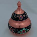 قندان مس و پرداز سایز۱۷ به همراه جعبه مخمل هدیه ای - Image 8