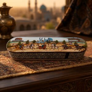 قلمدان خاتم کاری طرح میدان نقش جهان