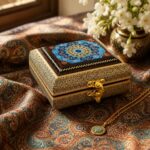 جعبه خاتم کاری مدل تمام خاتم تذهیب 10در12