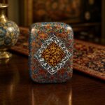 جعبه مینیاتور خاتم کاری کشویی مدل کاشی3
