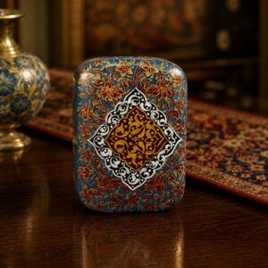 جعبه مینیاتور خاتم کاری کشویی مدل کاشی3
