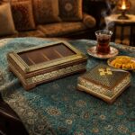 ست جعبه های پذیرایی خاتم کاری مدل توپی