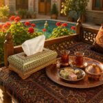 جعبه دستمال کاغذی خاتم کاری - Image 3