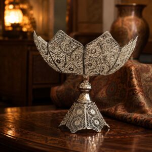 ظروف ملیله کاری کاسه تاجی میوه خوری