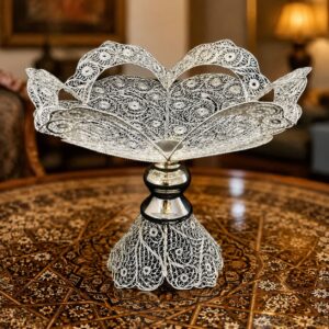 ظروف ملیله کاری شیرینی خوری لبه جدا بزرگ