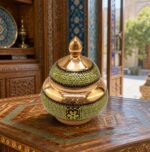 قندان مس و خاتم کاری شالدار 16