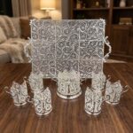 سرویس پذیرایی کلاسیک ملیله کاری (سینی، قندان و چای‌خوری)
