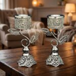 شمعدان ملیله کاری طرح اس