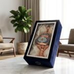 شکلات خوری مس و پرداز ارتفاع 25 با جعبه مخمل