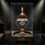 شکلات خوری مس و پرداز ارتفاع 25 به همراه پلکسی