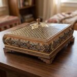 شکلات خوری خاتم کاری طرح ستاره قطبی