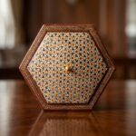 شکلات خوری خاتم کاری 6گوش 19در19